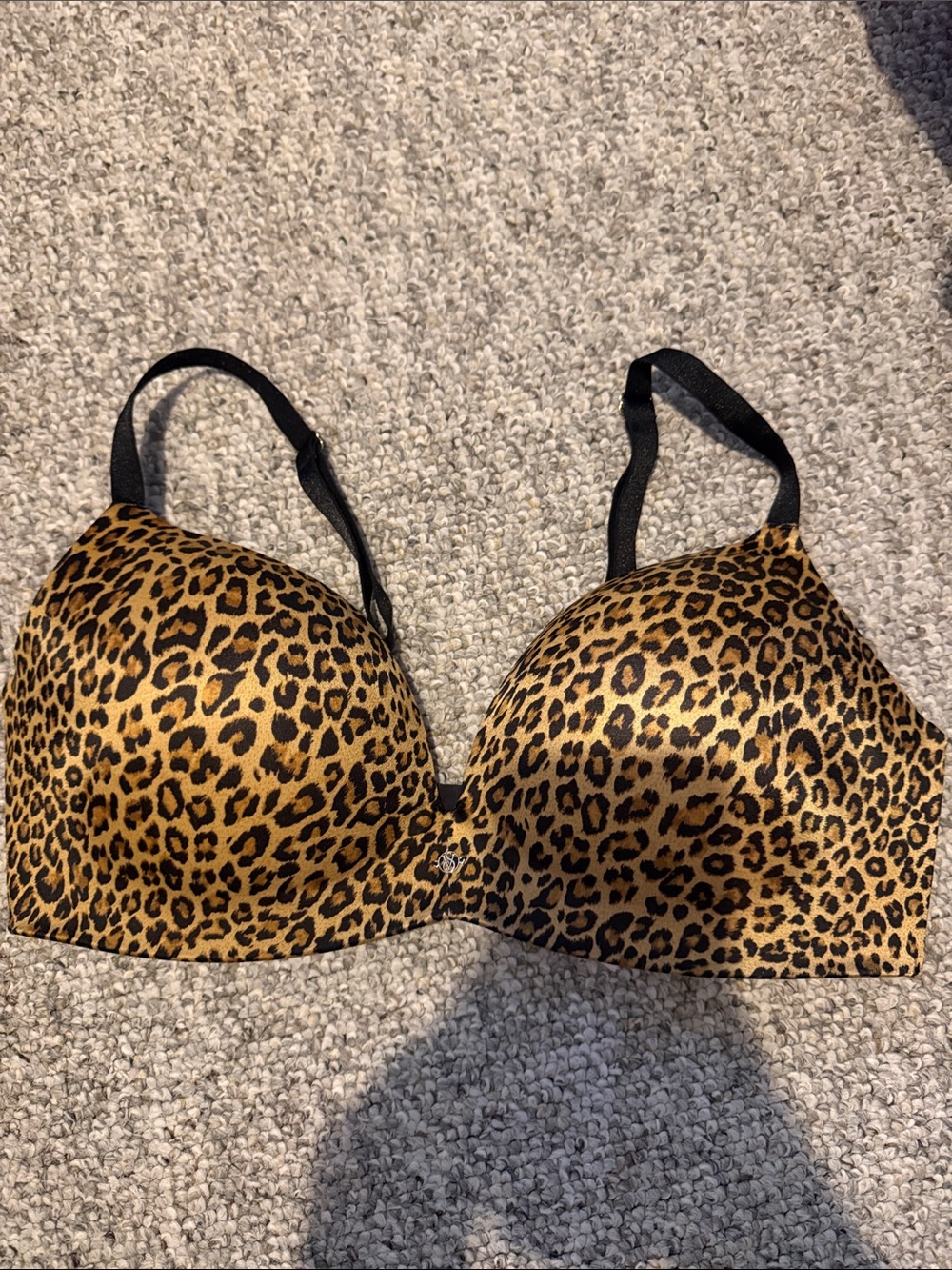 Victoria's Secret Leopard Print Push-Up Bra in Brown and Black